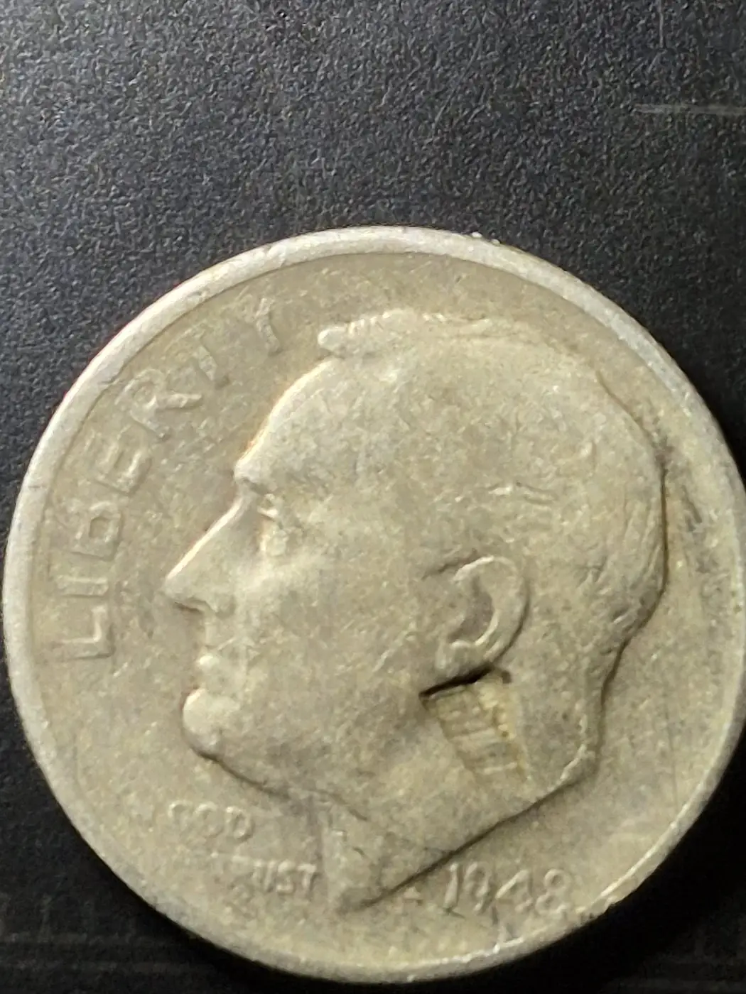 1948-S-Roosevelt-Dime-10c---Possible-Strike-Through-Error?