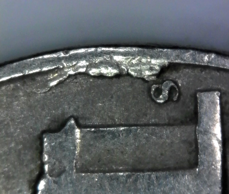 1948-S-Jefferson-Nickel-/-Cud-+-RPM-?