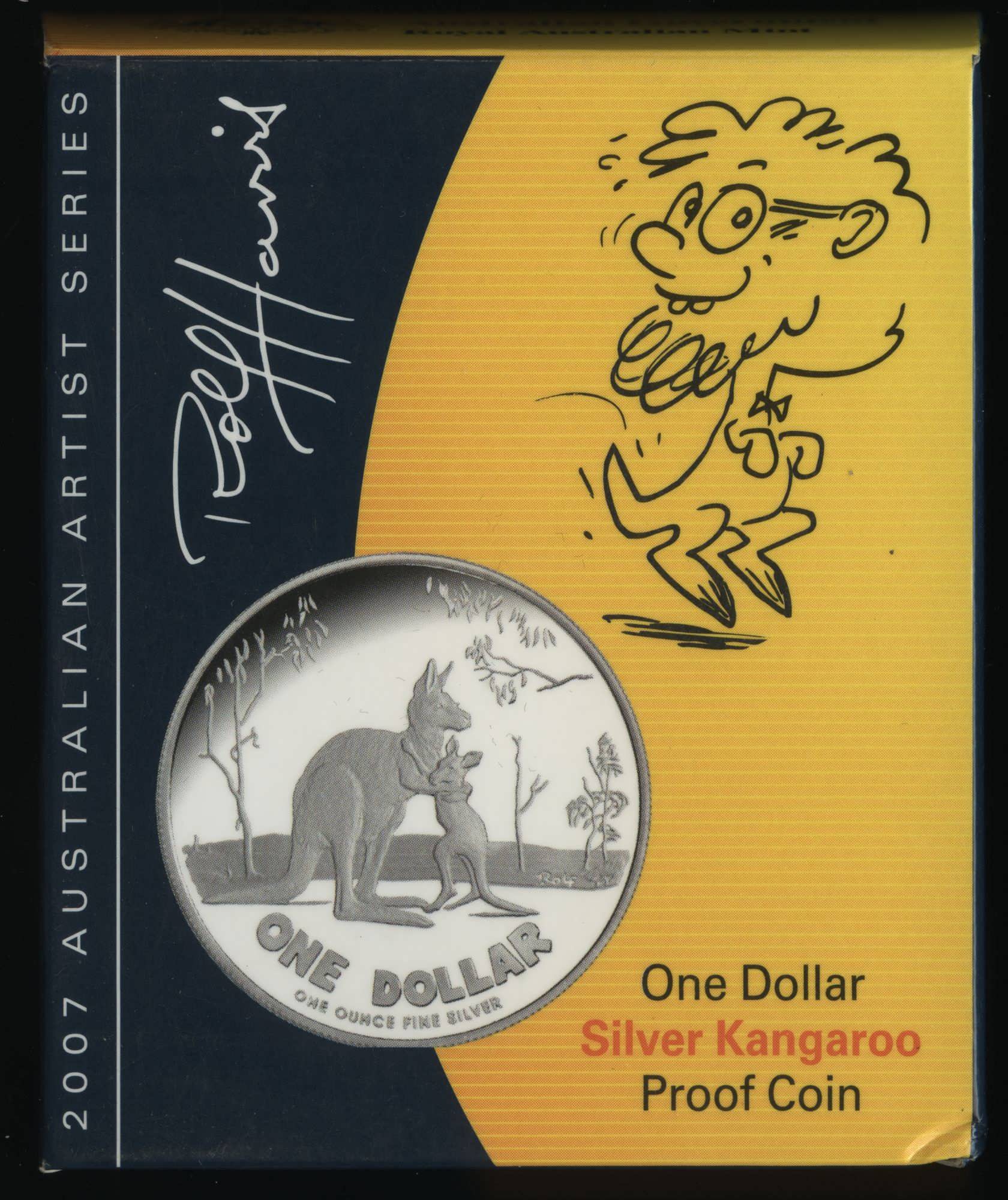 S2007-Frunc-Silver-$1-Kangaroo-By-Rolf-Harris.