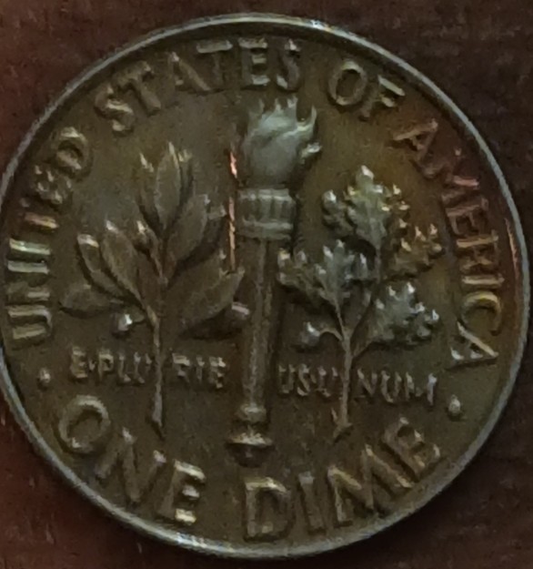 2021-D-Mint-Dark-Color-On-Observe-Side-Rainbow-Tint-On-Observe-Dime