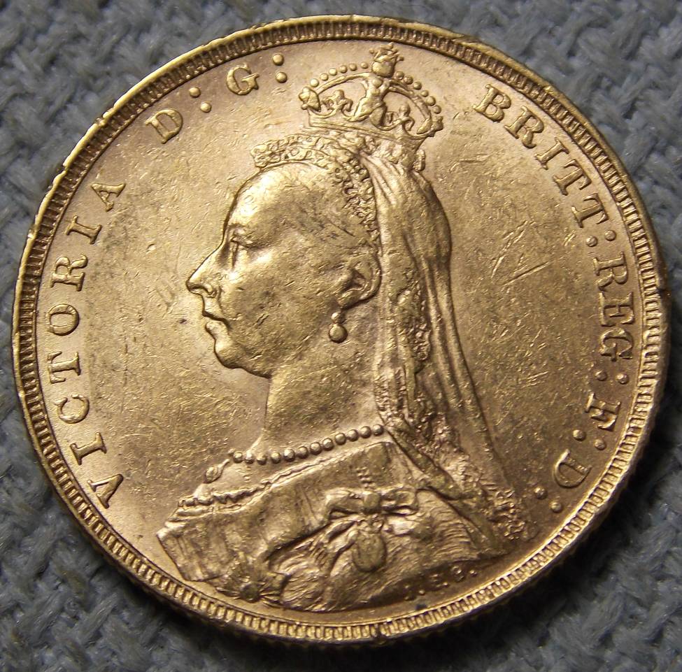 1890-Sovereign-With-Bent-Handle-On-Sword?-Variety-Or-Error?