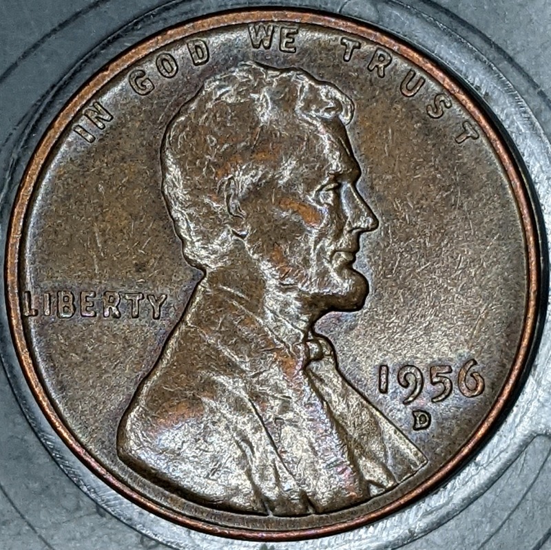 1956-D-Lincoln-Wheat-Cent-D/D?-Thanks-For-Answer!