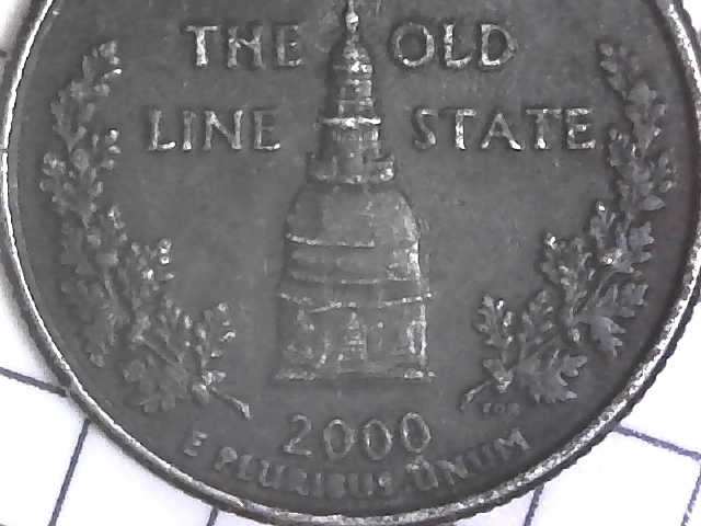 2000-P-Maryland-Quarter-Dark-Brown-On-Both-Sides