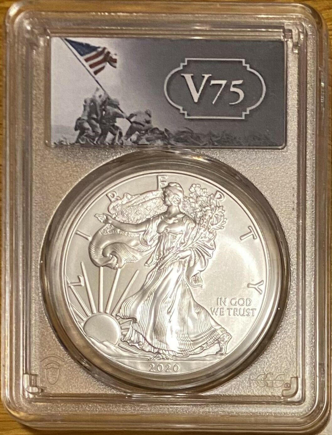 Non-V75-Coin-In-V75-Slab