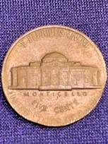 Jefferson-Nickel-On-Penny/Copper-Planchet