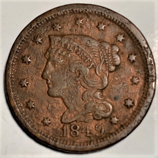 1847-Braided-Hair-Large-Cent----Some-Copper-Luster