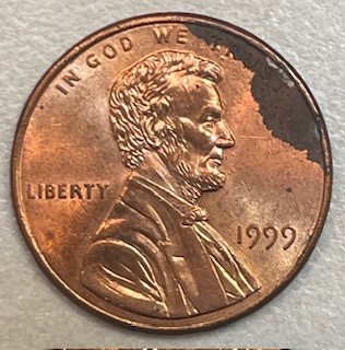 1999-Lincoln-Penny---Partial-Missing-Clad-Reverse-And-Obverse?