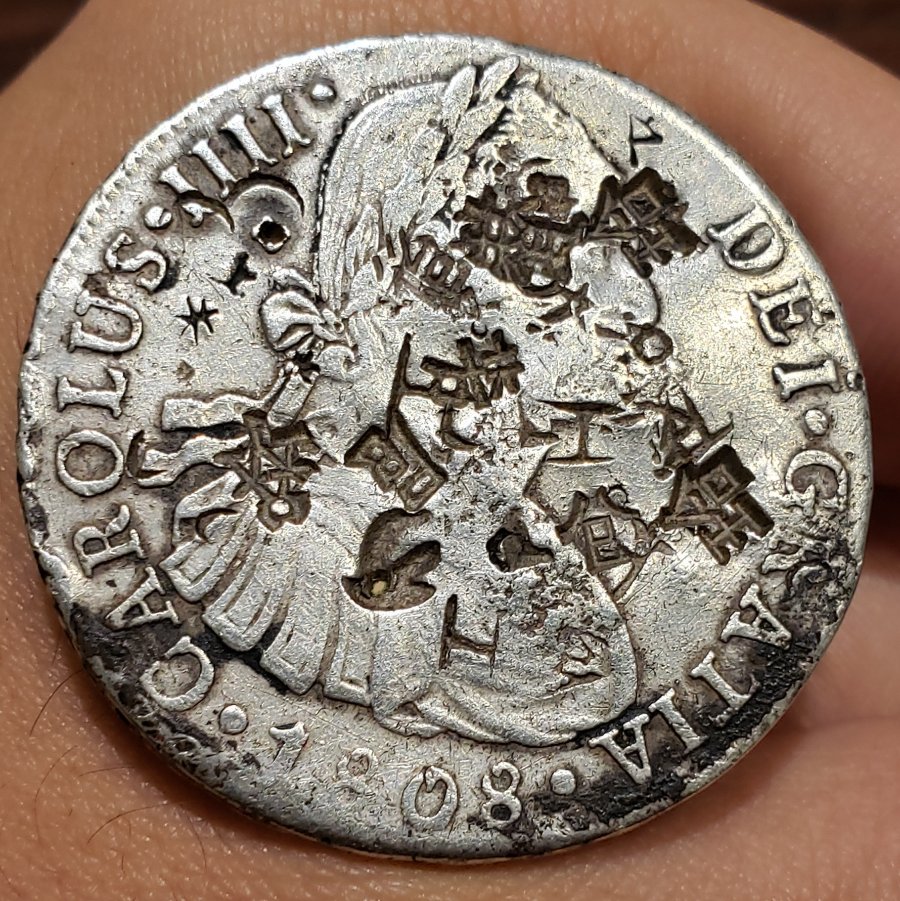 Carolus-IV-8-Reales-Chopmarked-With-