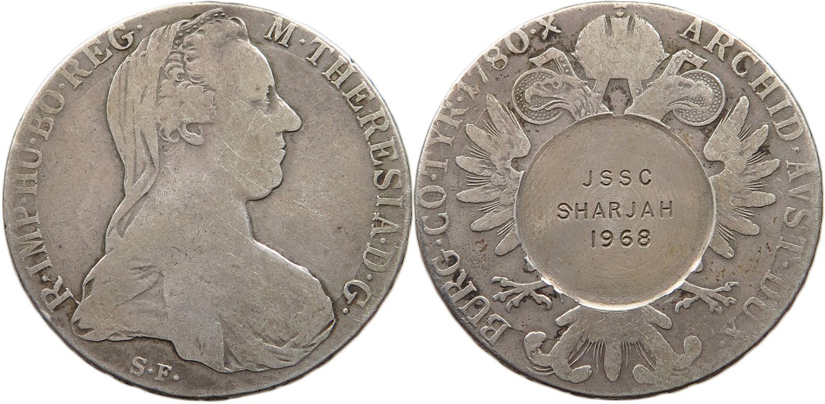 Maria-Theresa-Thaler,-Asking-$2,800+,-Jssc-Sharjah-1968-Counterstamp,-What-Is-This?