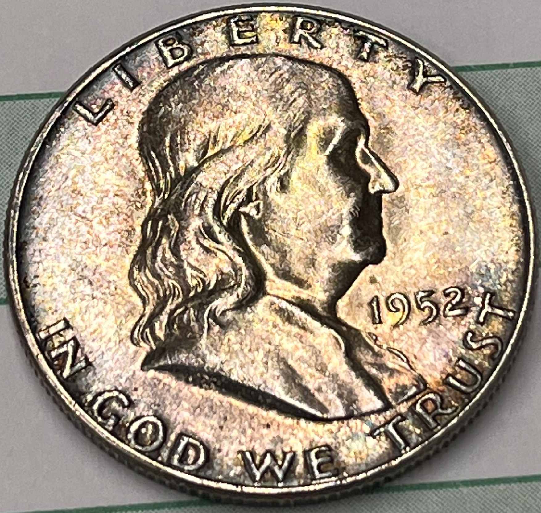 1952-P-Franklin-Half-Dollar-With-Toning
