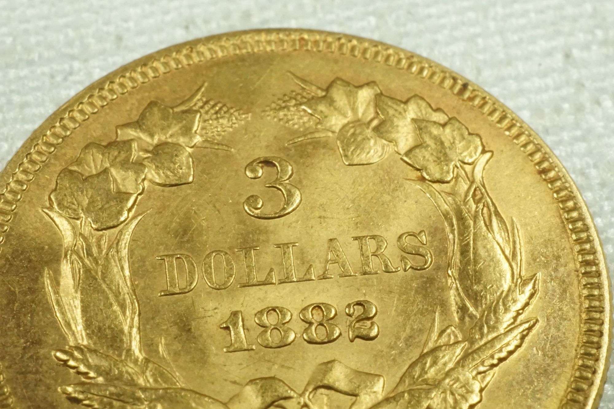 1882-Three-Dollar-Gold-#2-----Grading