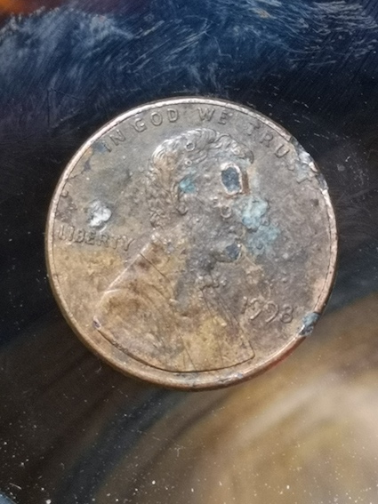 1998-Lincoln-Cent-With-Damage-To-The-Rim-As-Well-As-Holes-To-The-Front