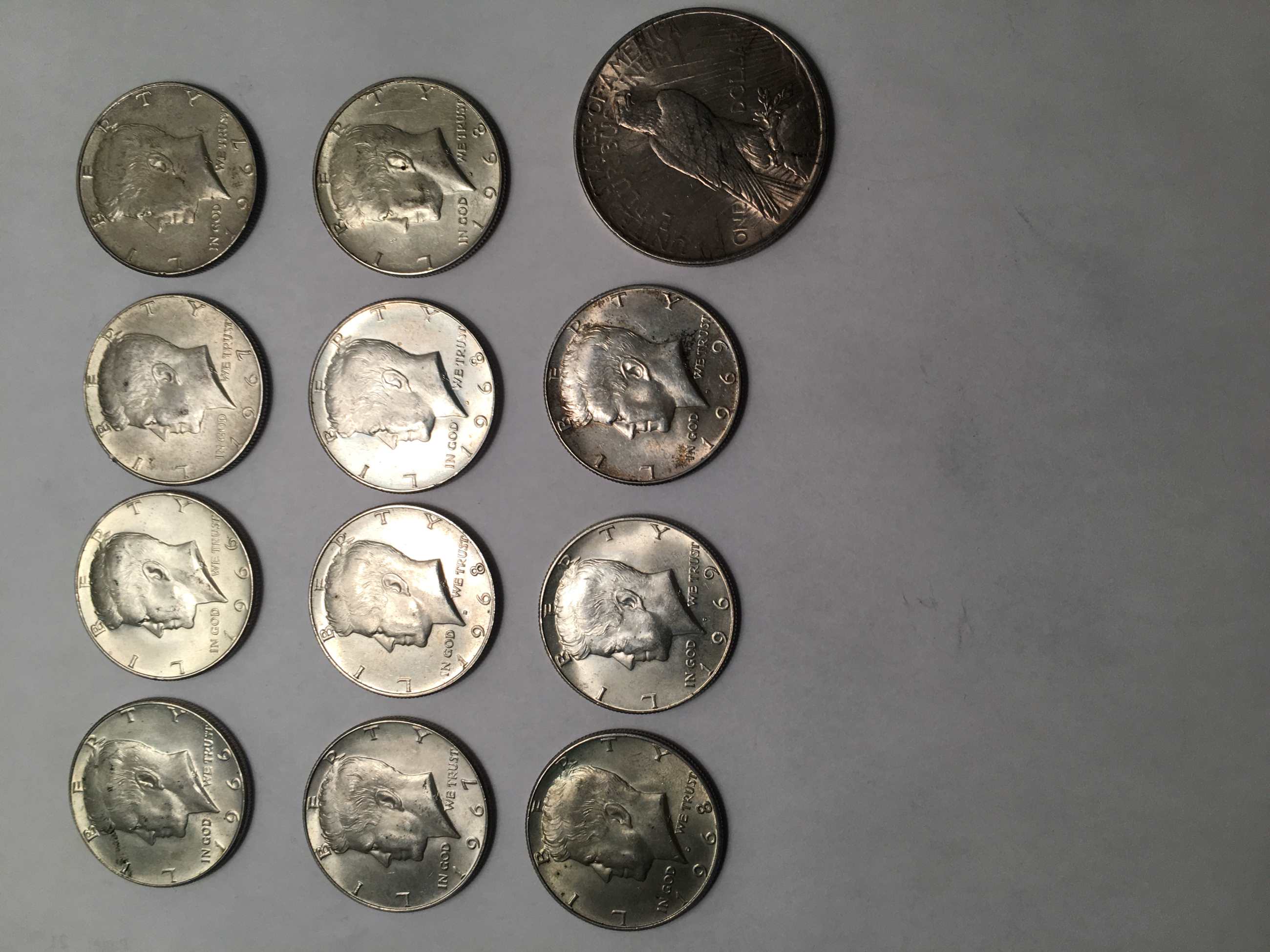 The-Teller-Handed-Me-13-Half-Dollars:-11-Were-Silver.--Plus-A-Peace-Dollar!
