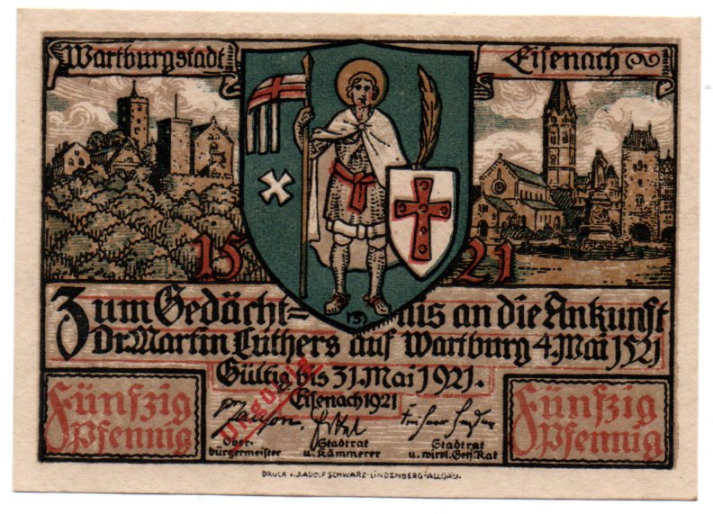 Wartburgstadt-Eisenach-Notgeld