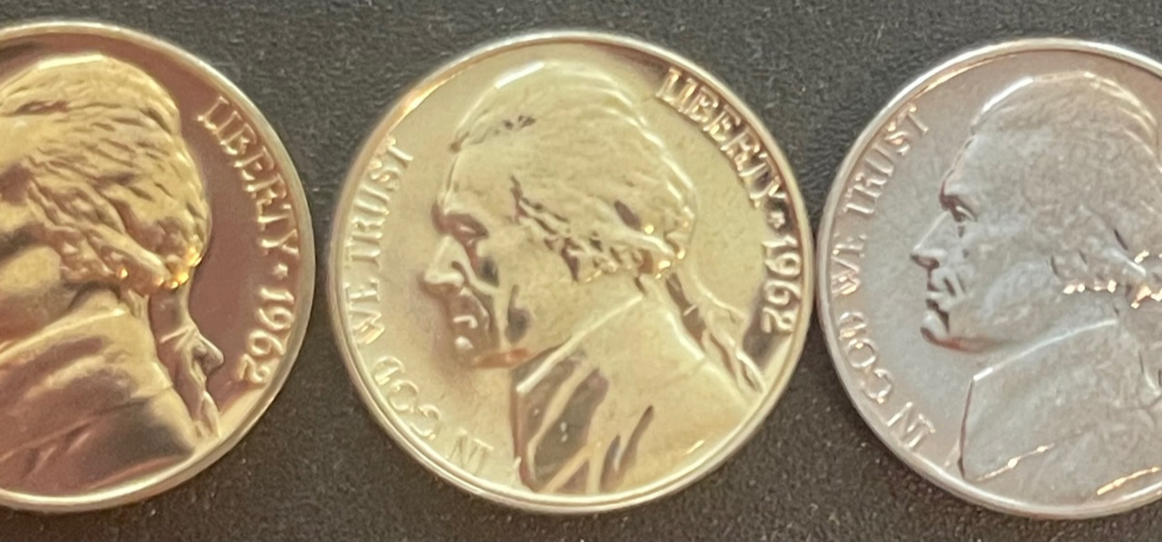 1962-Jefferson-Nickel-Proofs-Color-Variations