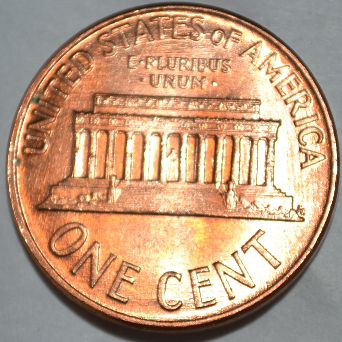 1960-D-Lincoln-Penny-Shiny,-Dark-Spot