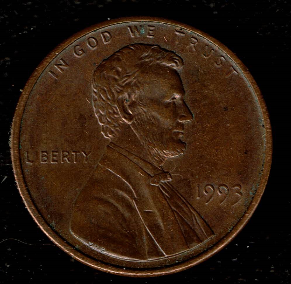 1993-Lincoln-Cent-Very-Weak-I-In-Library