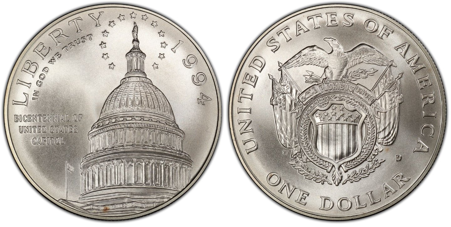 1994-US-Capitol-Bicentennial-Silver-Dollar
