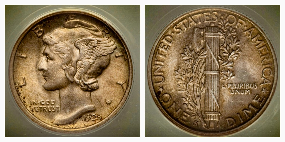 Mercury-Dimes---1928-S-Large-And-Small-'S'-You-Win-Some-You-Lose-Some