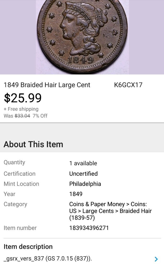 1849-Braided-Hair-Cent----Weight-Is-11.51g-Instead-Of-10.89g----Fake?