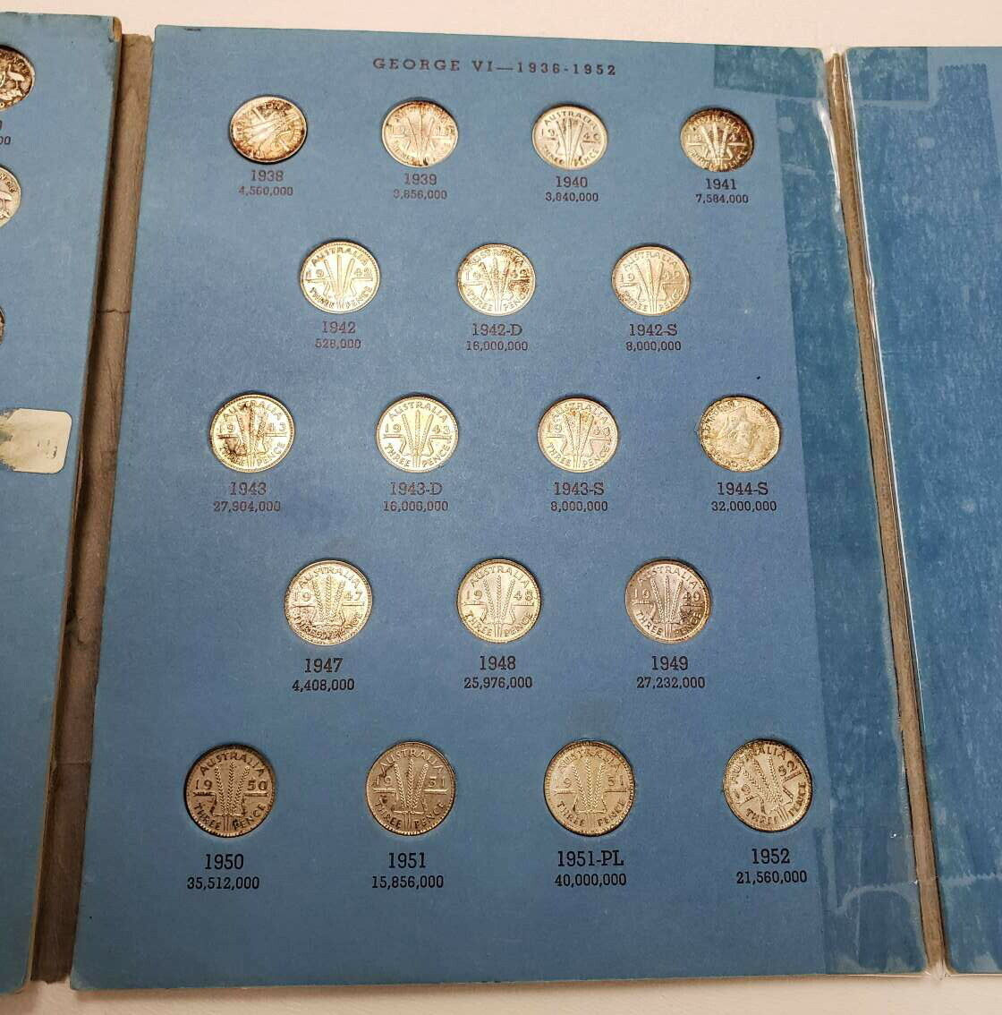 Australia-Complete-1910-1964-Threepence-Album
