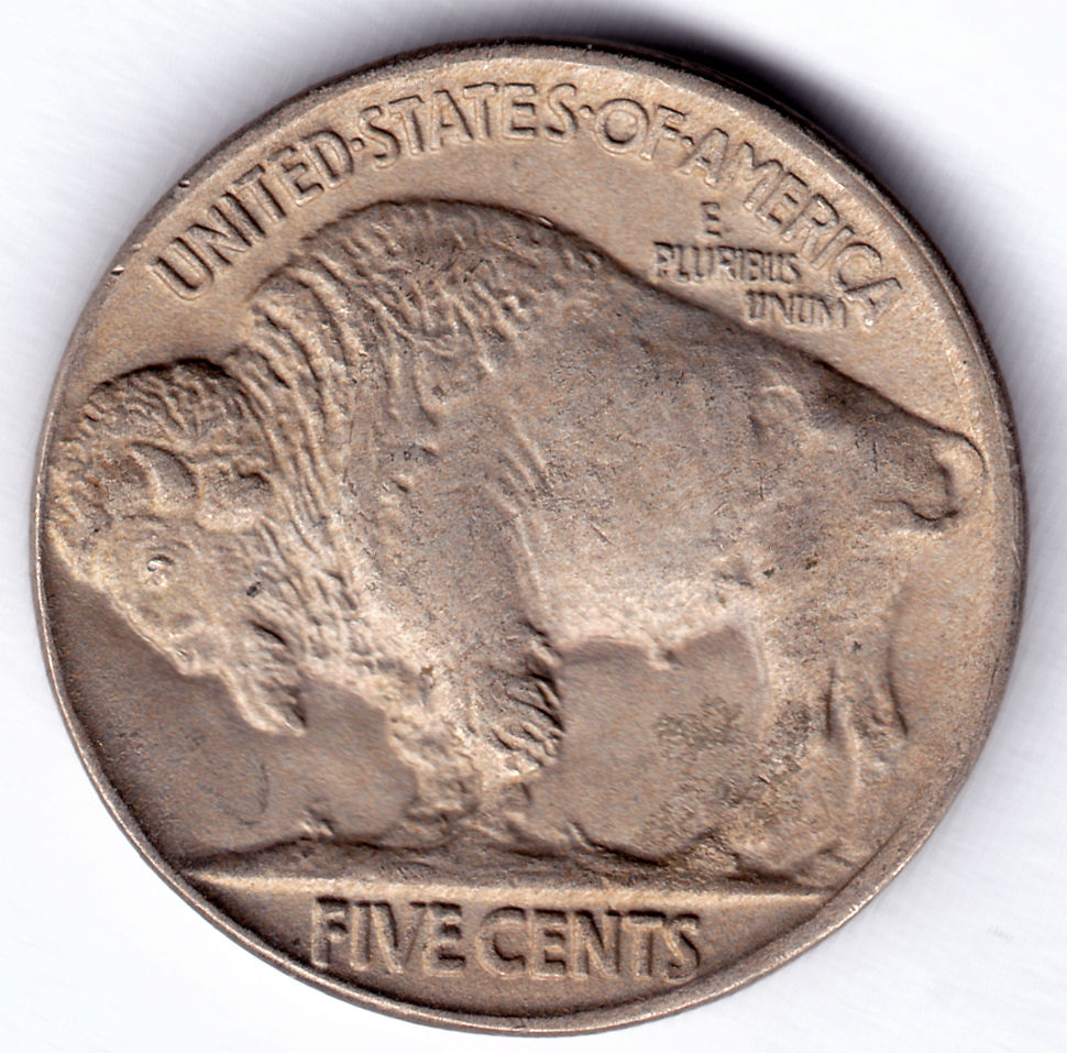 1913-P-Type-I-Buffalo-Nickel-W/-Profile-Doubling