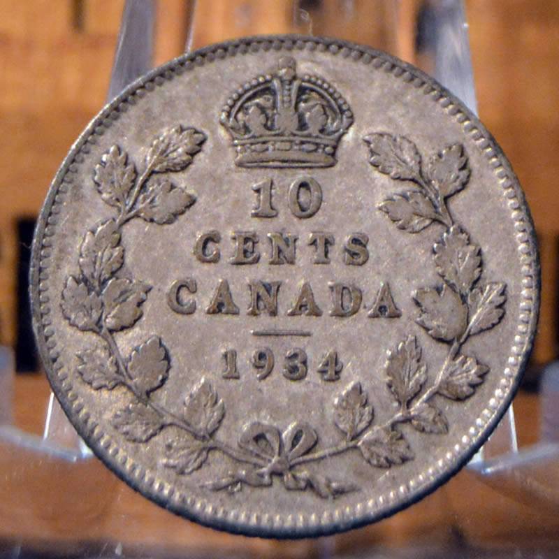 1934-Gv-10-Cents-Silver-For-Grading,-2-Sets-Of-Pictures