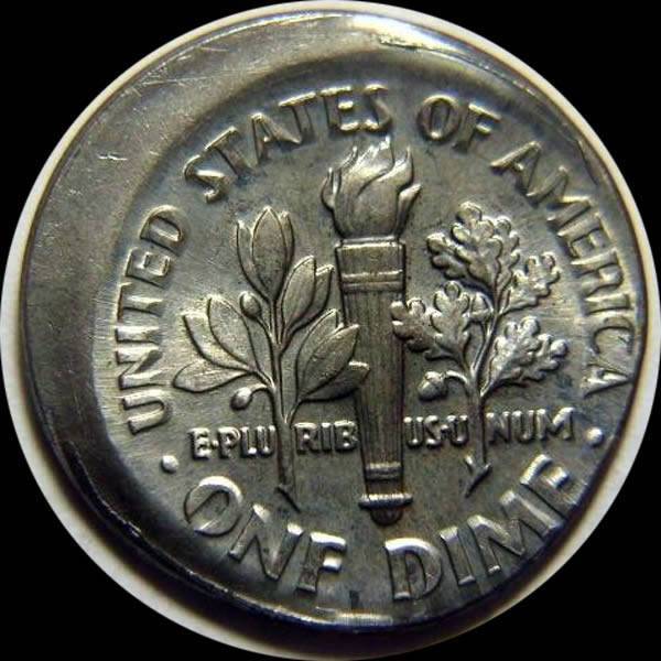 1999-P-Roosevelt-Dime,-A-Little-Bit-Off-Center-And-A-Little-Wide...