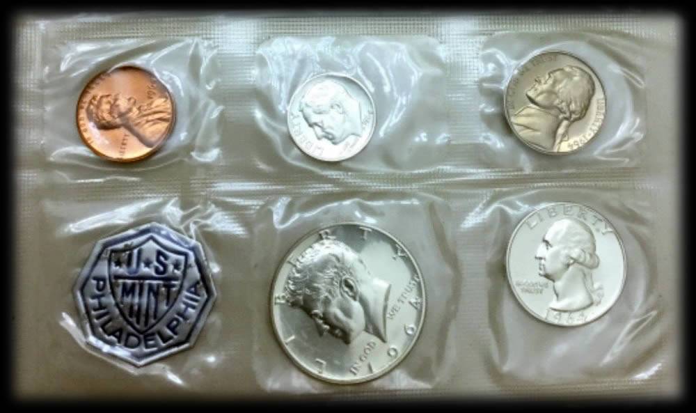 1964-Proof-Set-W/Accented-Hair-Kennedy