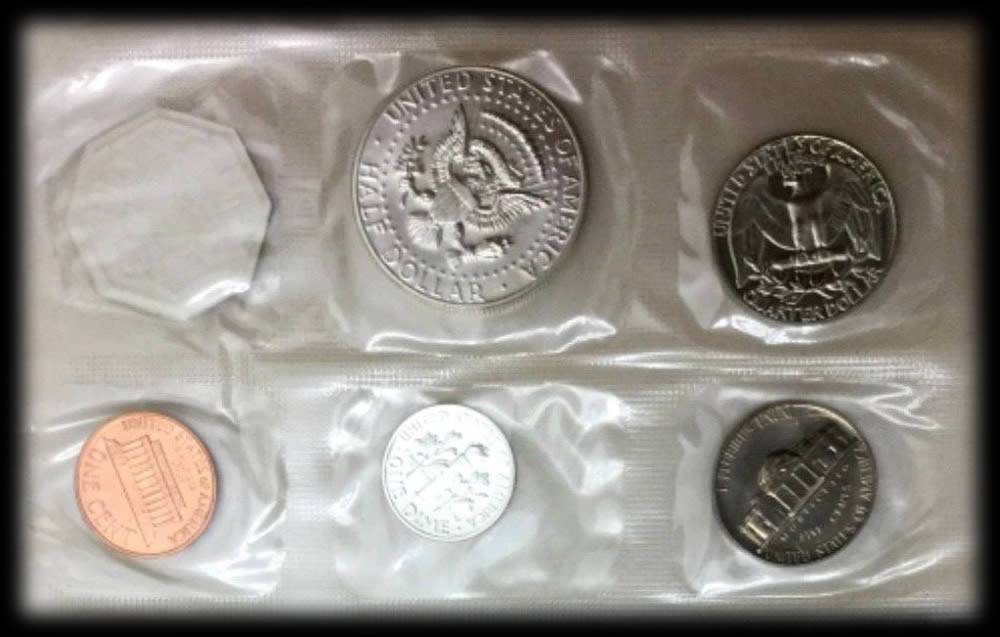 1964-Proof-Set-W/Accented-Hair-Kennedy