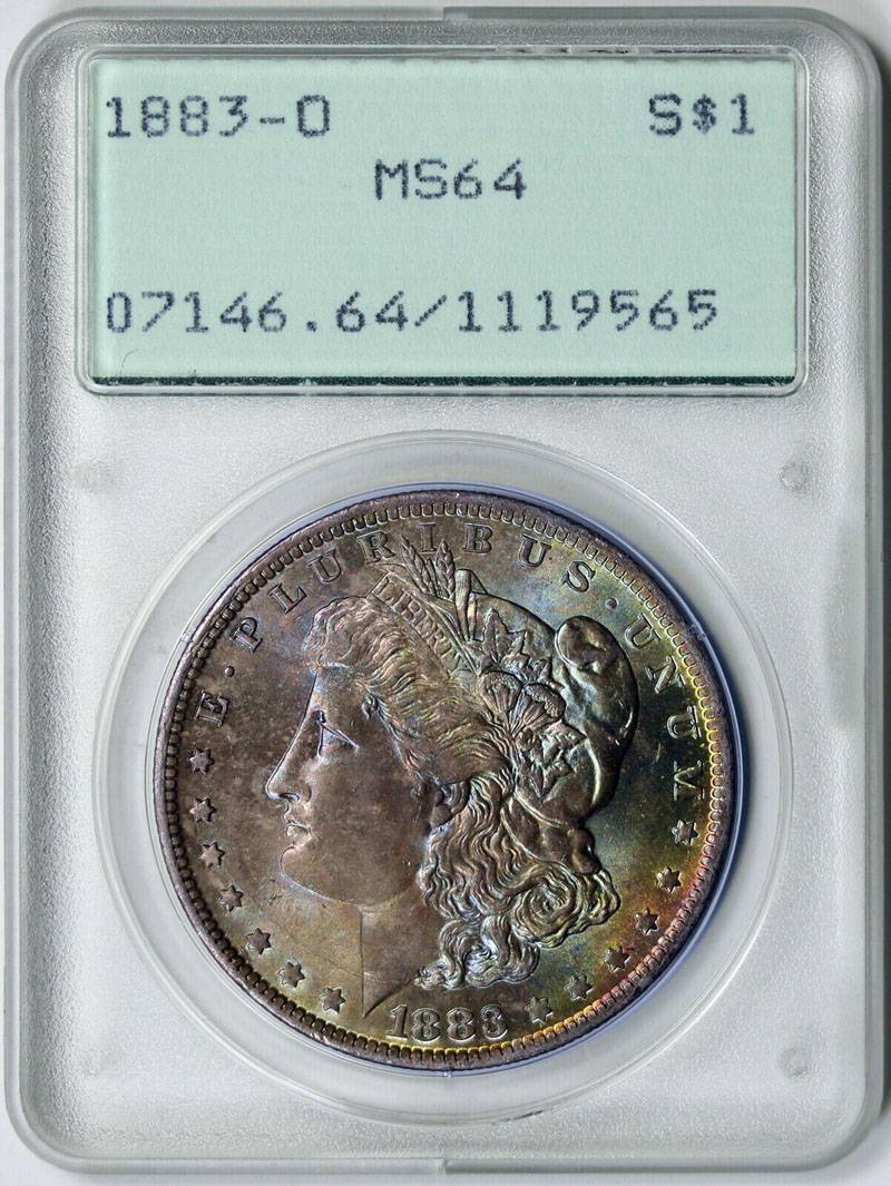 1883-O-Morgan,-Wicked-Die-Cracks,-Toning,-You-Vs.-PCGS