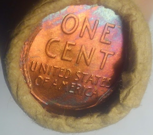 1942-D-Toned-OBW-Fed-Reserve-Lincoln-Wheat-Cent-Roll