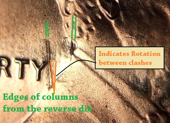 1983-P-Lincoln-Cent--Unabraded-Atypical-Clash-Veds--Multiple-Event-3-Times?-With-Rotation