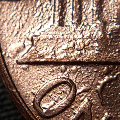 1983-P-Lincoln-Cent.-Most-Extreme-Plating-Blisters?