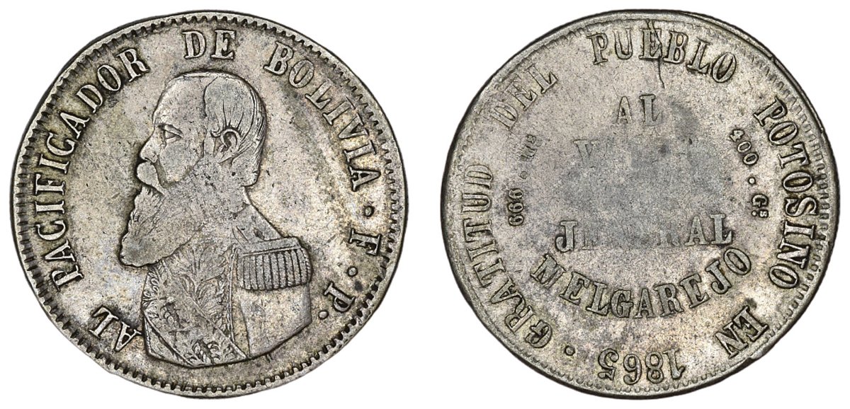 1865-Bolivia-1/2-Melgarejo