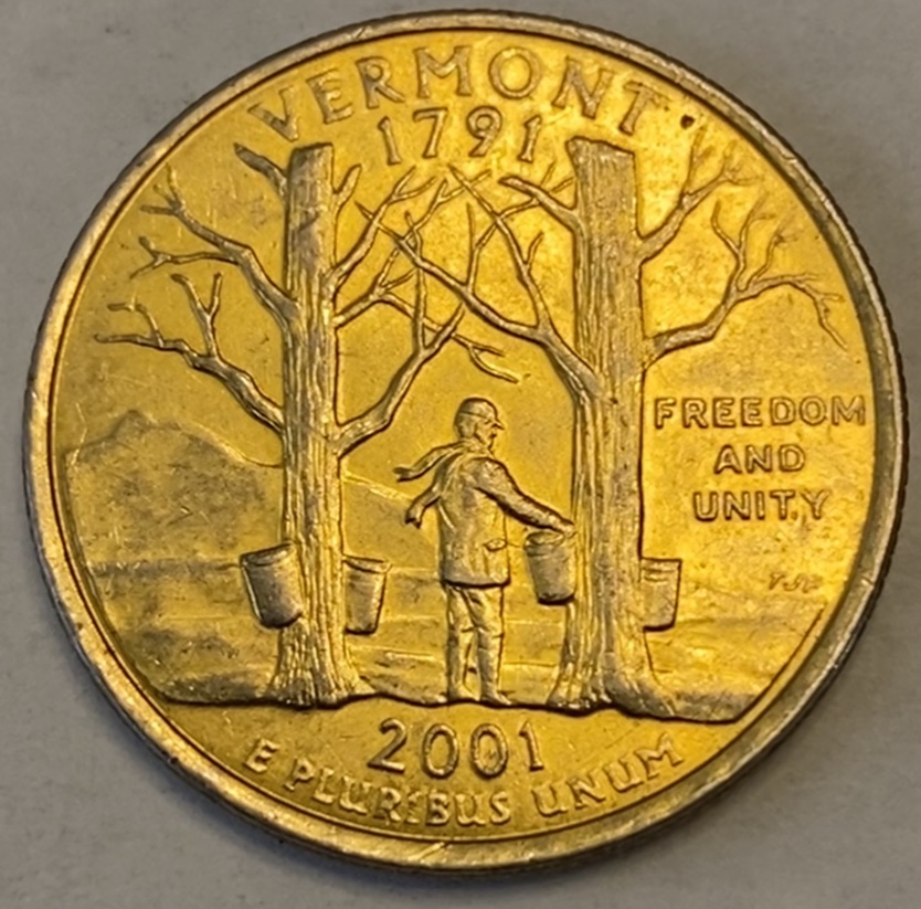 2001-Vermont-Quarter-Looks-Gold-Plated.