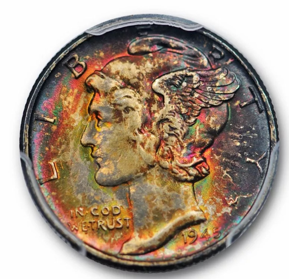Toned-1945-Mercury-Dime-&-Pricing-Confusion