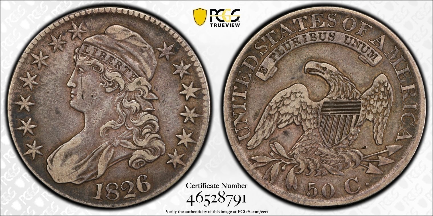 1826-Capped-Bust-Half-Dollar-O-103-For-Grading
