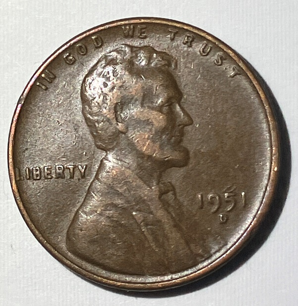 1951-D-Lincoln-Cent-Struck-Through-Staple