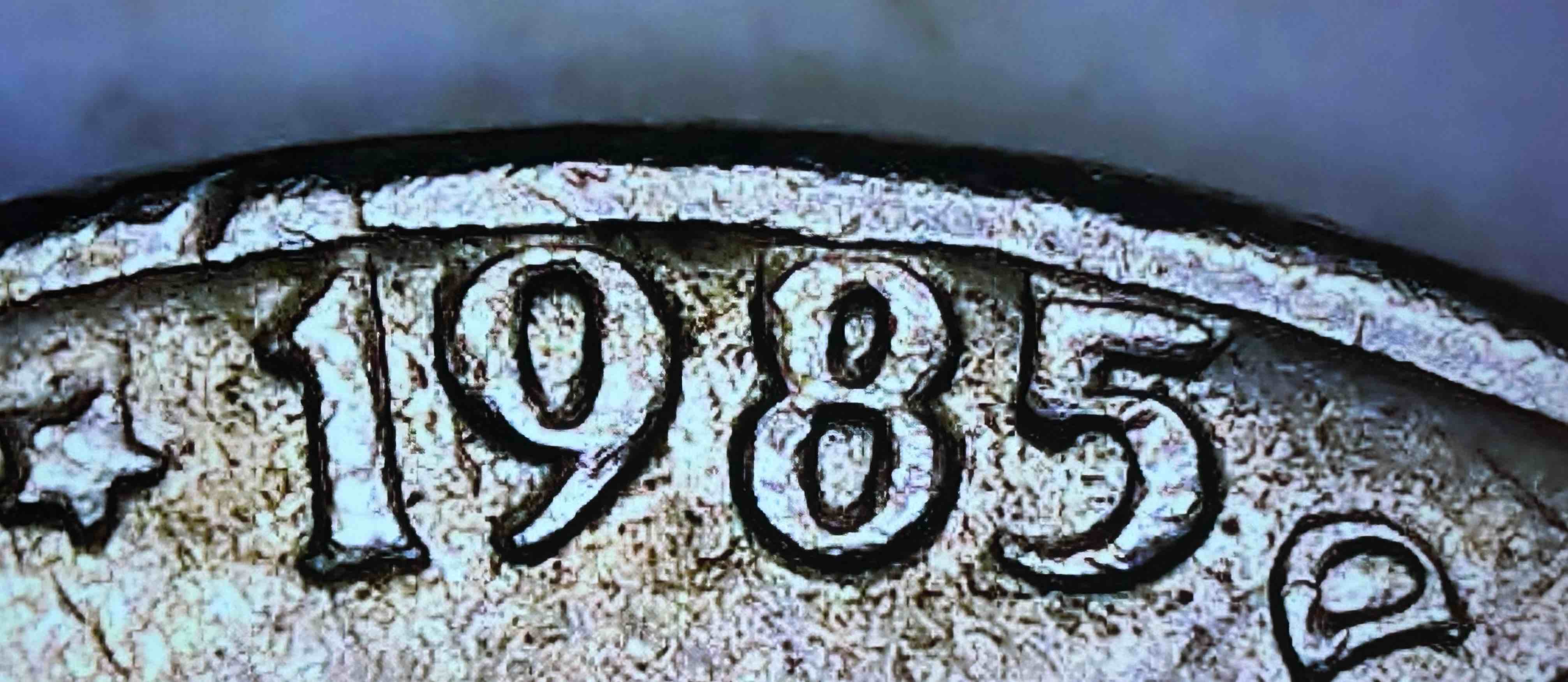 1985-D-Jefferson-Nickel-/-MD-Or-DD?