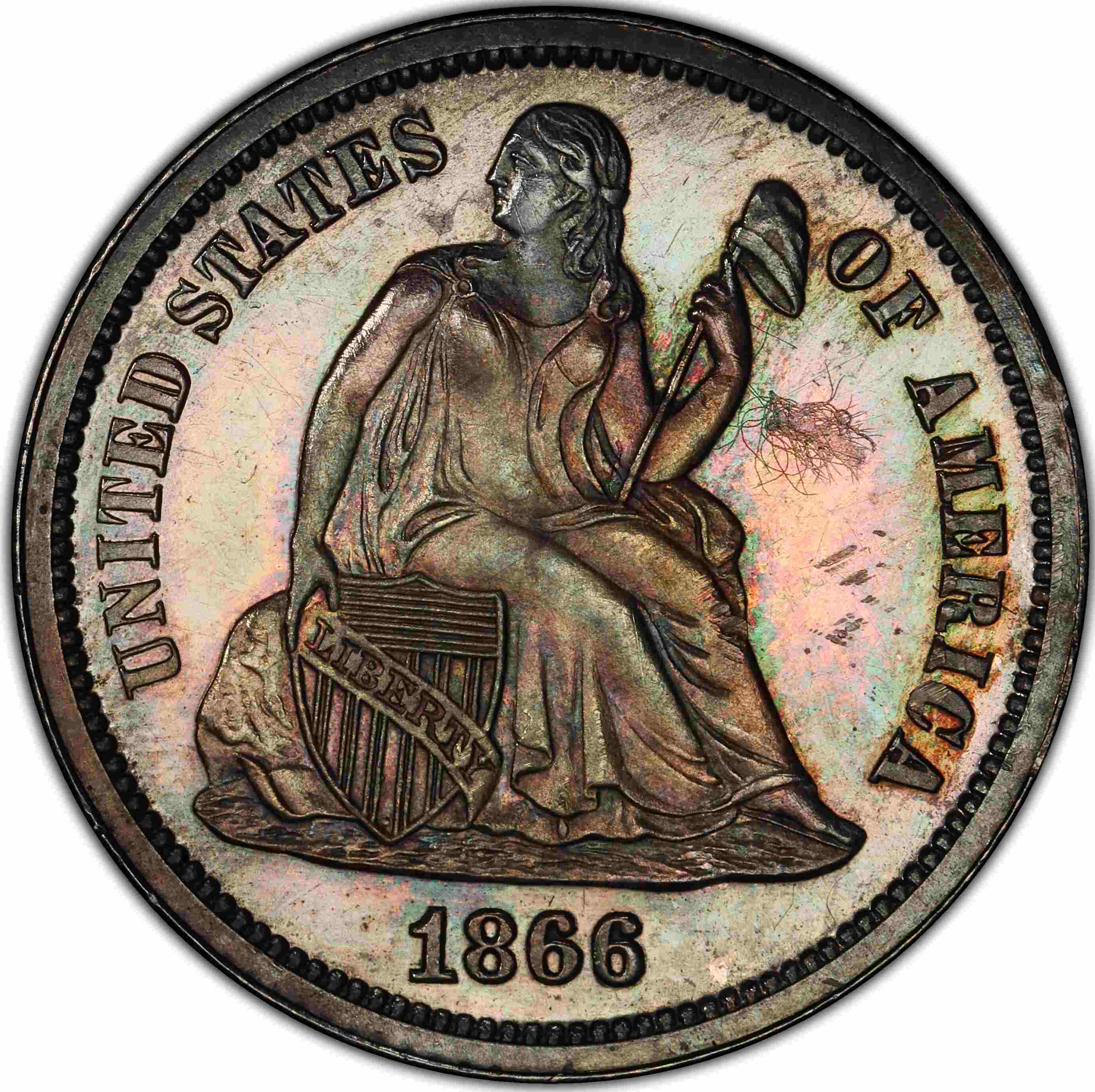How-To-Lose-Lots-Of-Money-At-Auction:-1866-Seated-Liberty-10c-PCGS