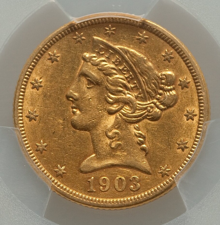 Gold-Practice:-1903-$5-Half-Eagle-PCGS