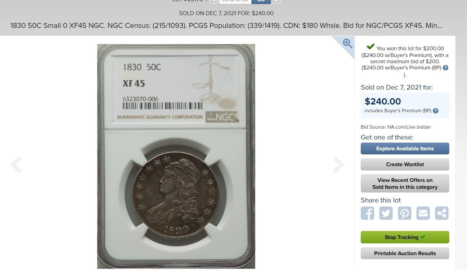 1830-Capped-Bust-Half-NGC:-Crusty-Patina