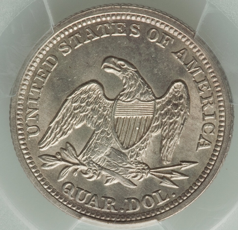 1857-Seated-Liberty-Quarter---Ha-And-Trueview-Pics---Overgraded?