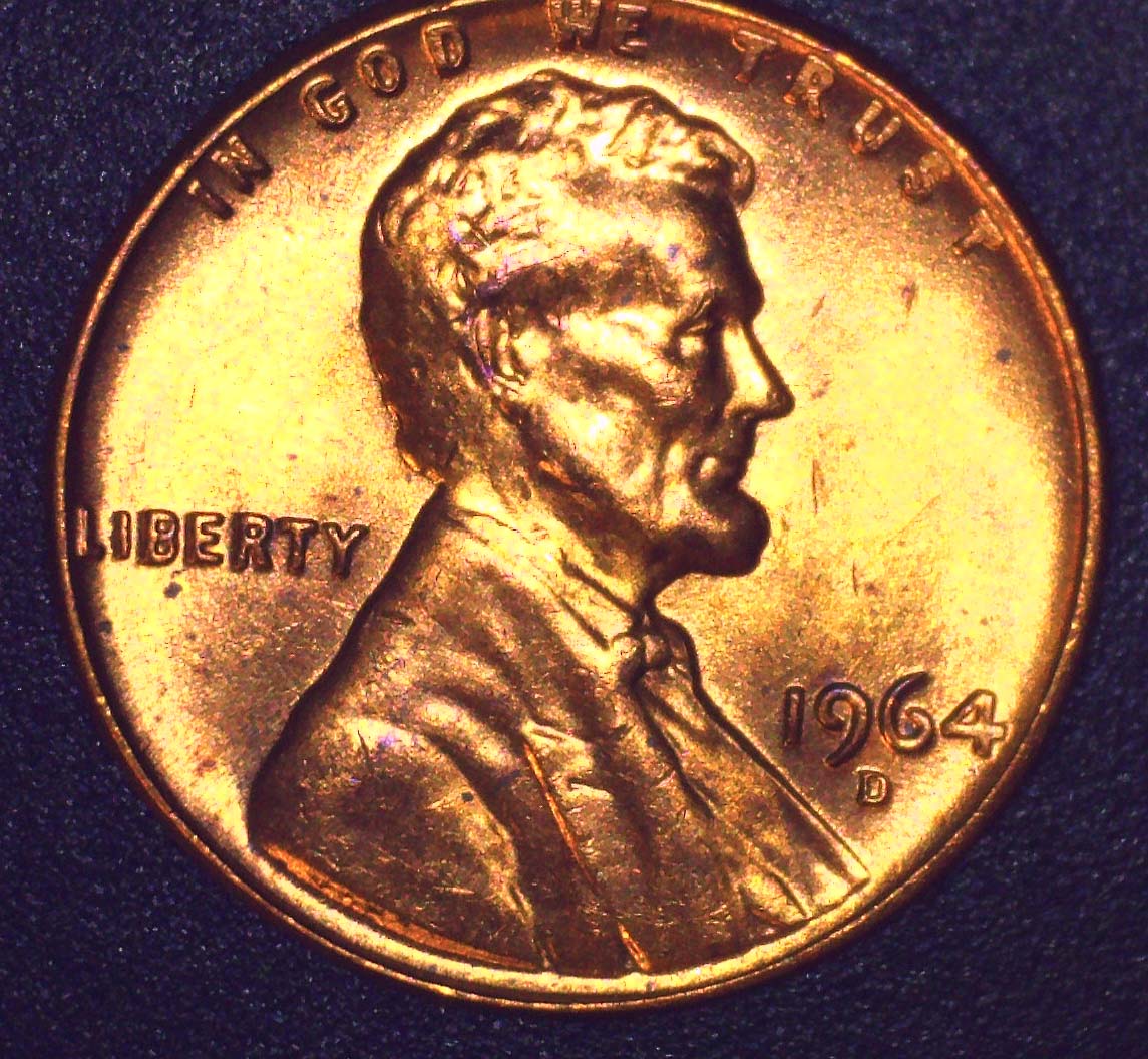 1964-D-Penny-With-A-Small-Strip-Missing-Of-It-And-I-Have-That-Piece-With-It.