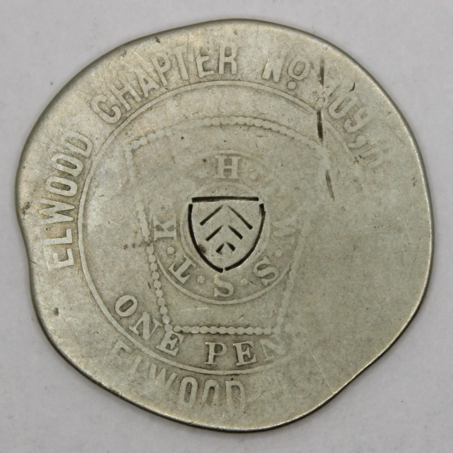 Masonic-Tokens,-Coins-And-Counter-Stamped-Pennies