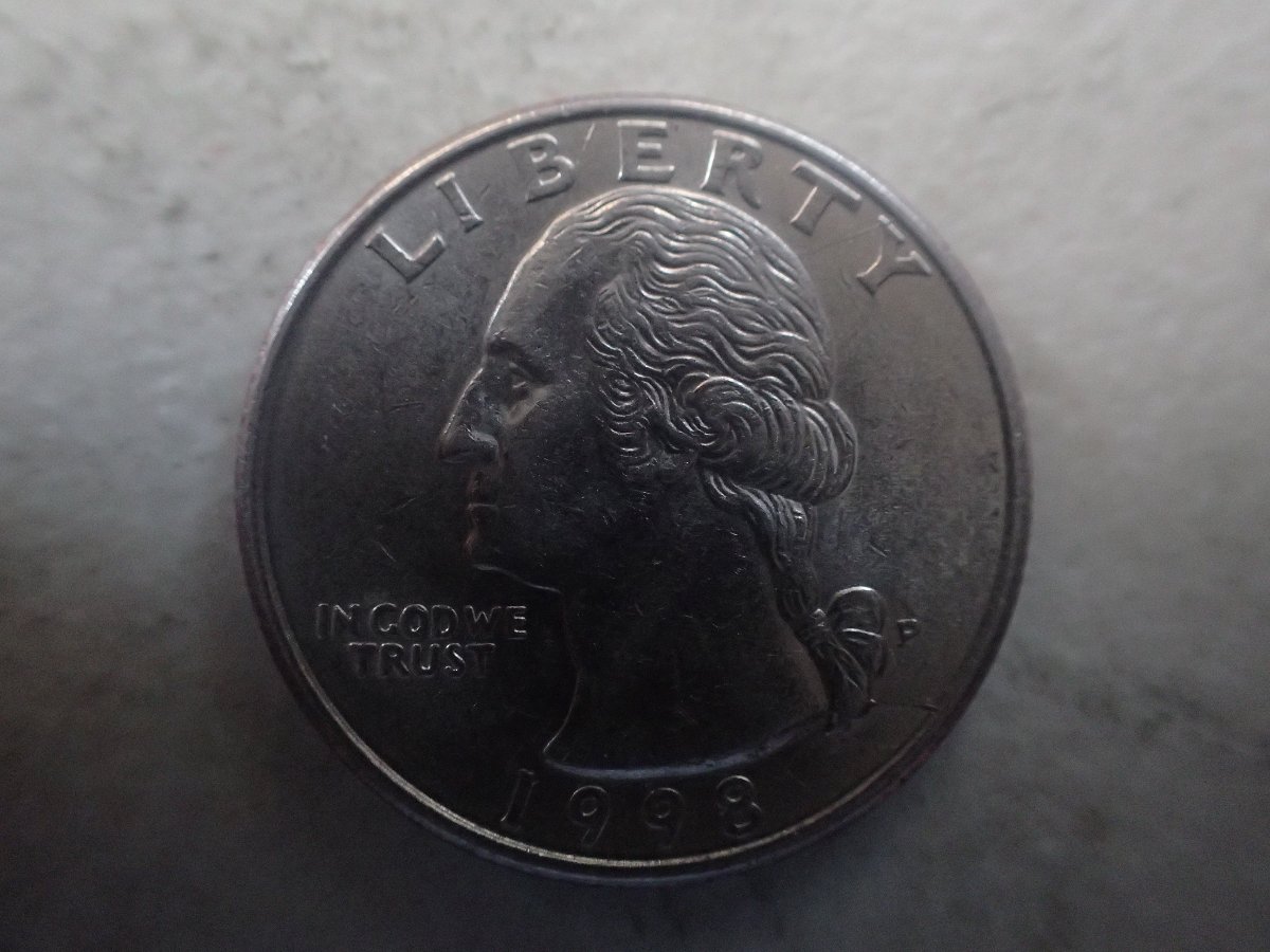 1998-P-Wash.-Quarter-With-Die-Breaks/Cud