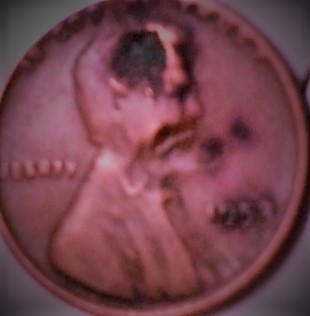 Help-1953-Penny-No-Mint-And-Face-Missing-Man-Made-Or-Error?