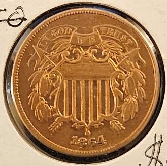 1864-2-Cent-Red-For-Grading-And-Opinions