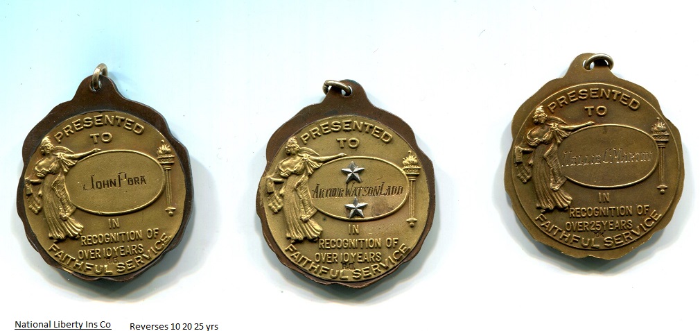 National-Liberty-Insurance-Company-Of-America-Medals
